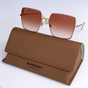 Burberry Daphne BE3133 | Gradient Pink Rose Gold Sunglasses | NIB